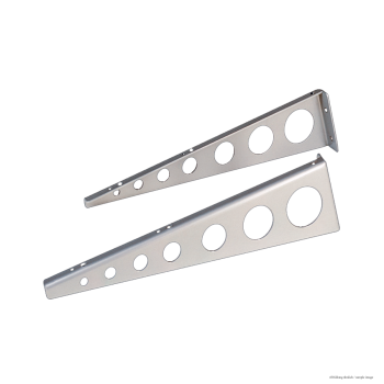 GIESEMANN Wandhalter für Stahlseilaufhängung (Paar) irridium metallic