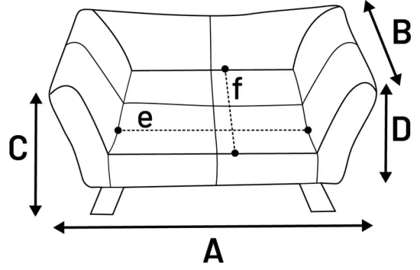 Flamingo Sofa Damario Rechteck Grün